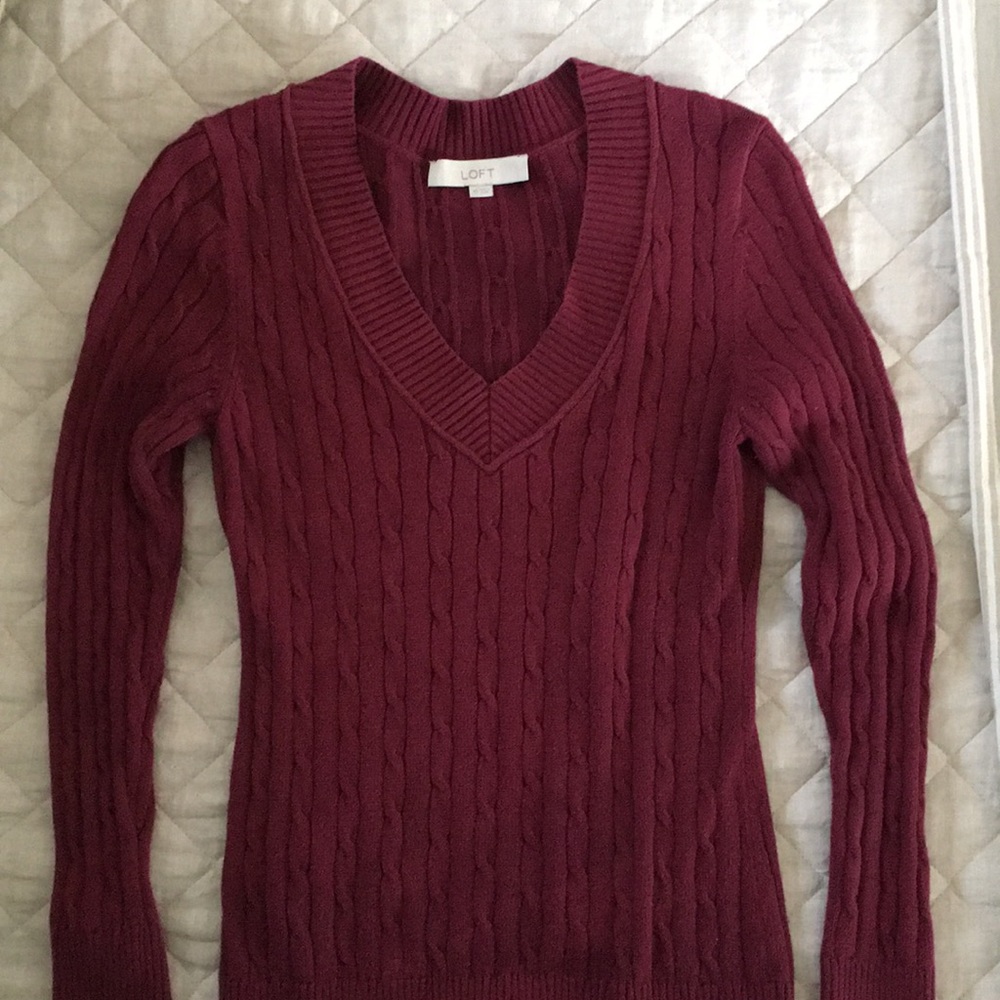 Loft burgundy sweater